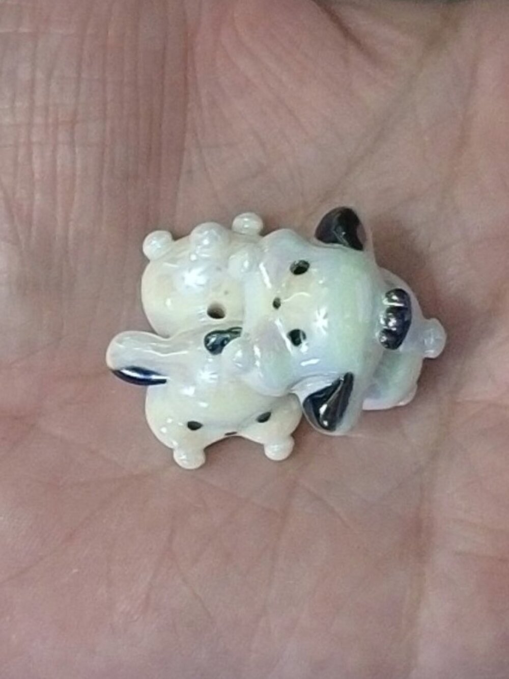 #8002 Pochacco 2 pc Resin Focal bead